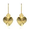 14K gold children’s earrings heart with sunray design new
