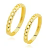 Bands in 585 yellow gold - chain of intertwined shoulders